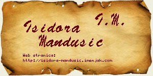 Isidora Mandušić vizit kartica